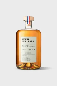 Flacon de digestif de montagne à la Reine des Prés de la distillerie Maison M.